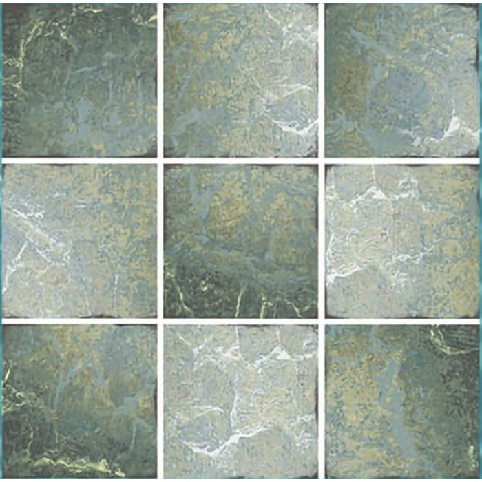 15x15cm Relaks Seri Serenity Green Mix Serapool Porselen Karo