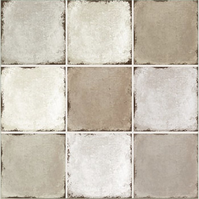 15x15cm Relaks Seri Mocha Beige Mix Serapool Porselen Karo