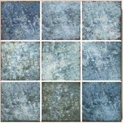 15x15cm Relaks Seri Deep Blue Mix Serapool Porselen Karo