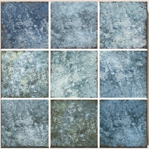 15x15cm Relaks Seri Deep Blue Mix Serapool Porselen Karo