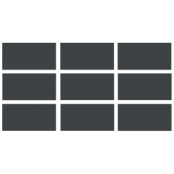 33x66cm Greentech Relax Black & Black 9 face Serapool Porselen Karo