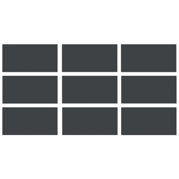 33x66cm Greentech Relax Black & Black 9 face Serapool Porselen Karo