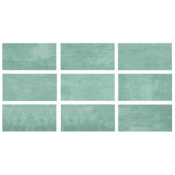 33x66cm Greentech Relax Green 9 face Serapool Porselen Karo