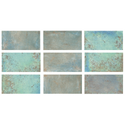 33x66cm Greentech Relax Seaside Green 9 face Serapool Porselen Karo