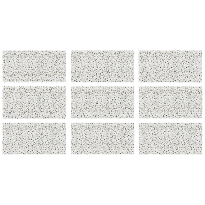 33x66cm Greentech Relax Pebble White 9 face Serapool Porselen Karo