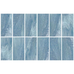 Vetro 30x60cm Aqua Blue Porselen Karo Mix 9 face