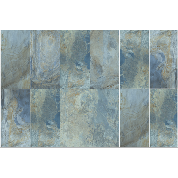 Vetro 30x60cm Canyon Blue Porselen Karo Mix 9 face