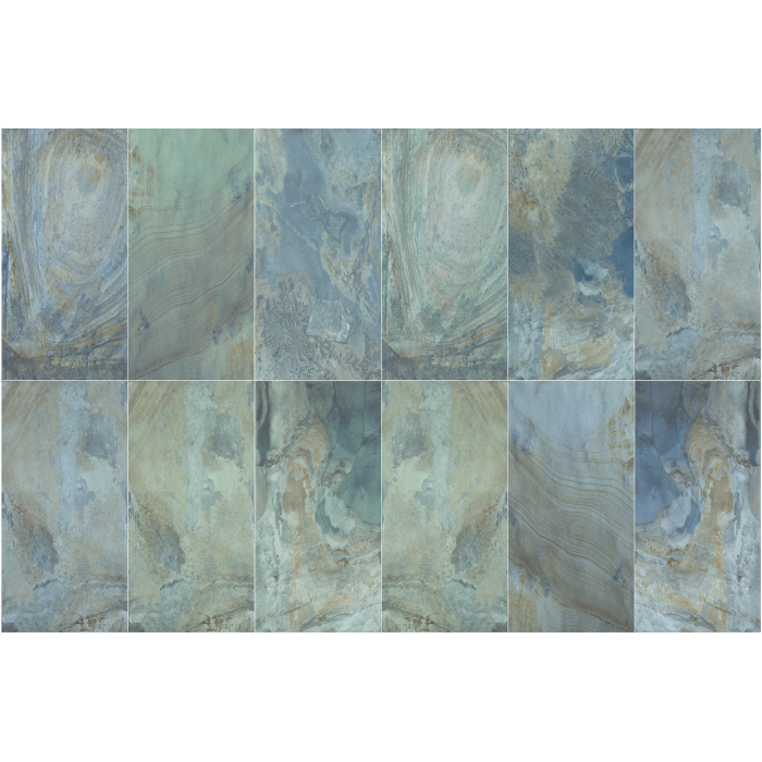 Vetro 30x60cm Canyon Green Porselen Karo Mix 9 face
